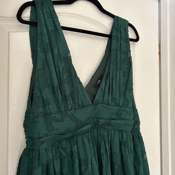 Lulus | Sweet Sophistication Green Burnout Floral Maxi Dress | XL | NWT - Picture 7 of 9